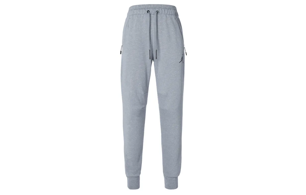Jordan Knitted Sweatpants Men's Gray Moderate Straight Fit Pants