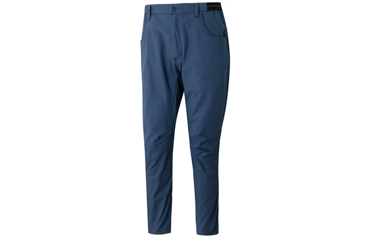Adidas Casual Pants Men's Navy Blue Moderate Straight Fit Pants