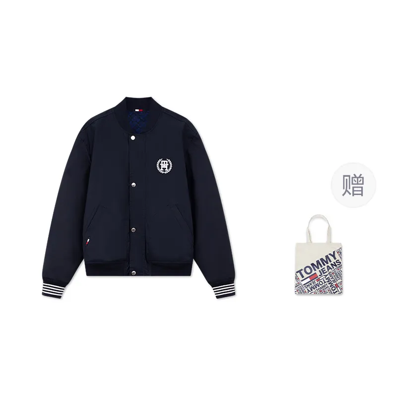 Tommy Hilfiger logo-embroidered bomber jacket
