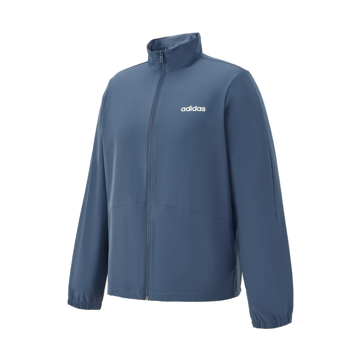 Adidas Jackets Men's Blue Stand Collar Moderate Straight Fit