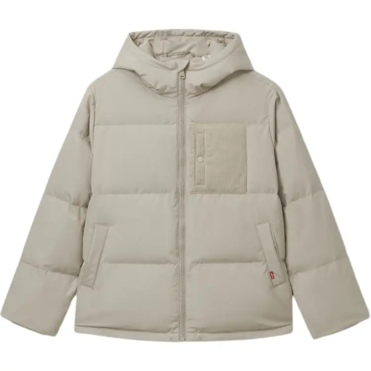 Levi's Down Jackets Men's Khaki Hooded (Non-detachable) Moderate