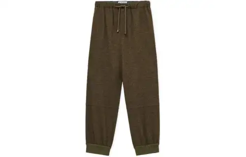 LOEWE FW23 Trousers In Wool And Cashmere Cargo Pants Men's Umber