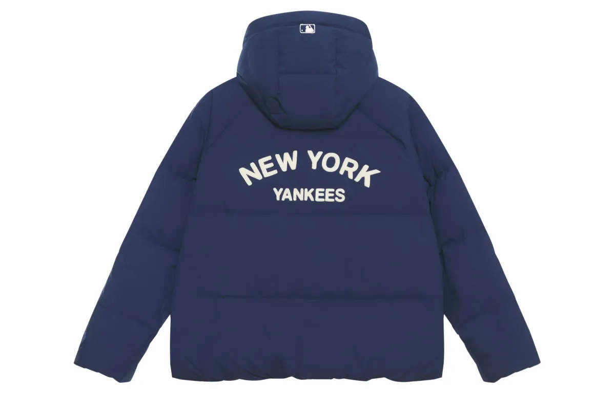 MLB Preppy Style Collection New York Yankees FW24 Down Jacket Unisex Light Navy Blue