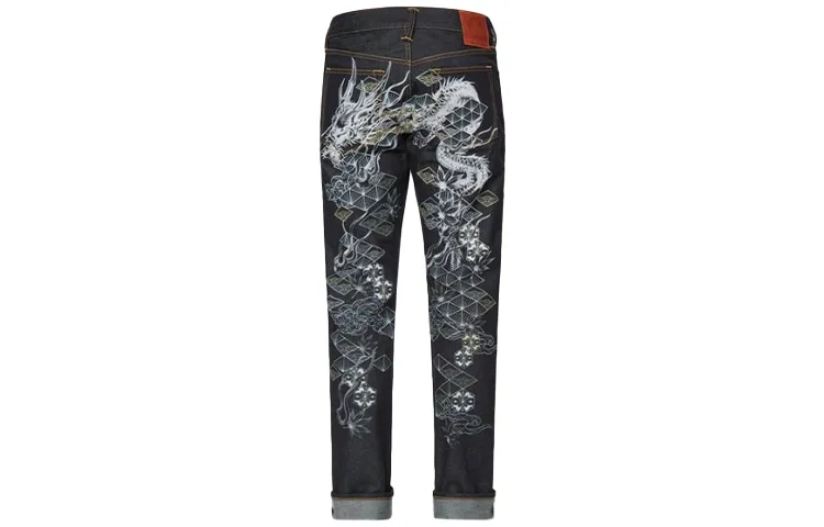 EVISU Jeans Men's Denim Blue Moderate Straight Fit Pants