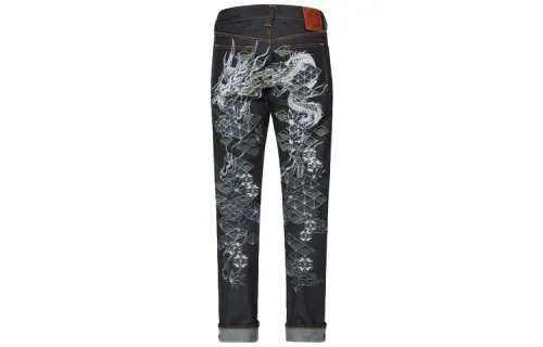 EVISU Jeans Men's Denim Blue Moderate Straight Fit Pants