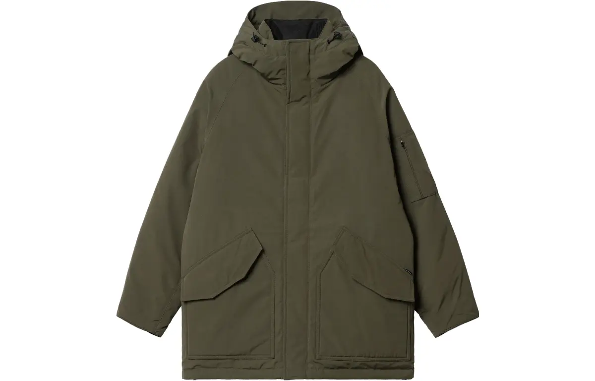 Carhartt WIP Parka Coats Men's Cypress Color Hooded (Non-detachable) Moderate Other