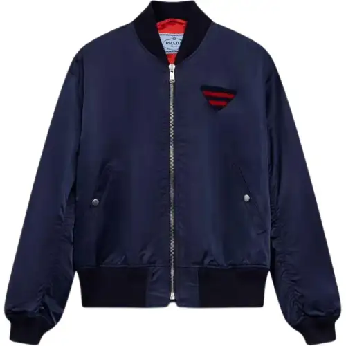 PRADA Logo Patch Bomber Jacket