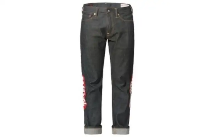EVISU Jeans Men's Denim Blue Moderate Straight Fit Pants