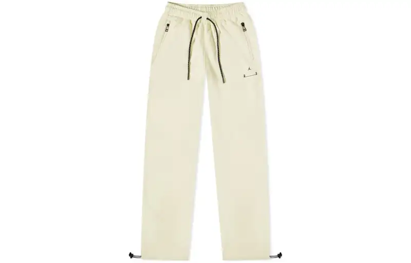 Jordan Knitted Sweatpants Men's Yellow Moderate Straight Fit Pants