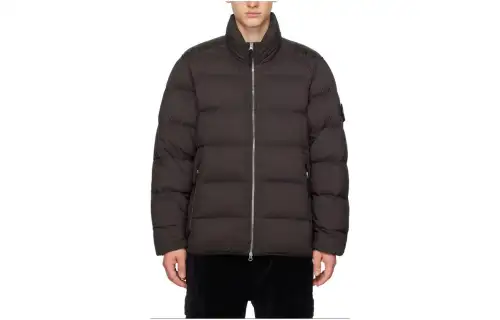 STONE ISLAND Down Jacket Unisex Dark Burgundy