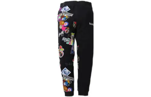 A BATHING APE Knitted Sweatpants Men's Moderate Cuffed Pants