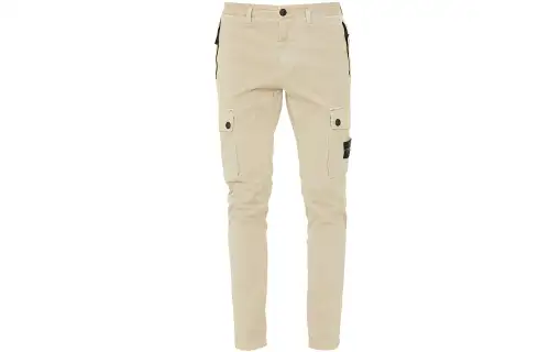 Stone Island Logo Patch Tapered Leg Pants