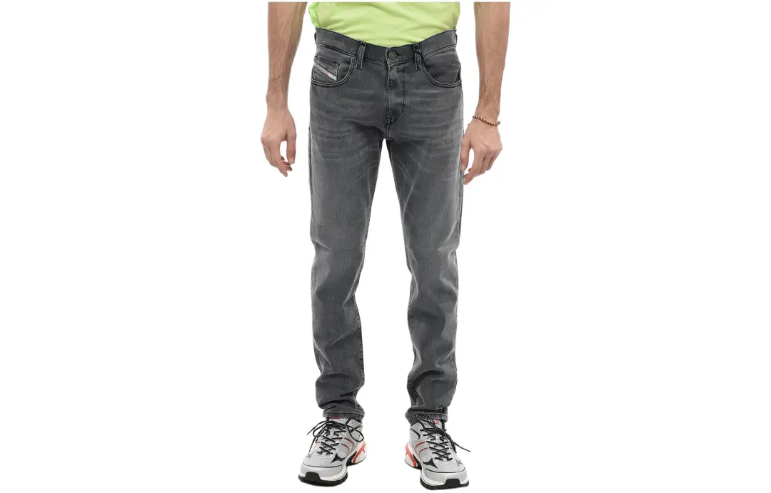 DIESEL Jeans Men's Gray Moderate Straight Fit Pants