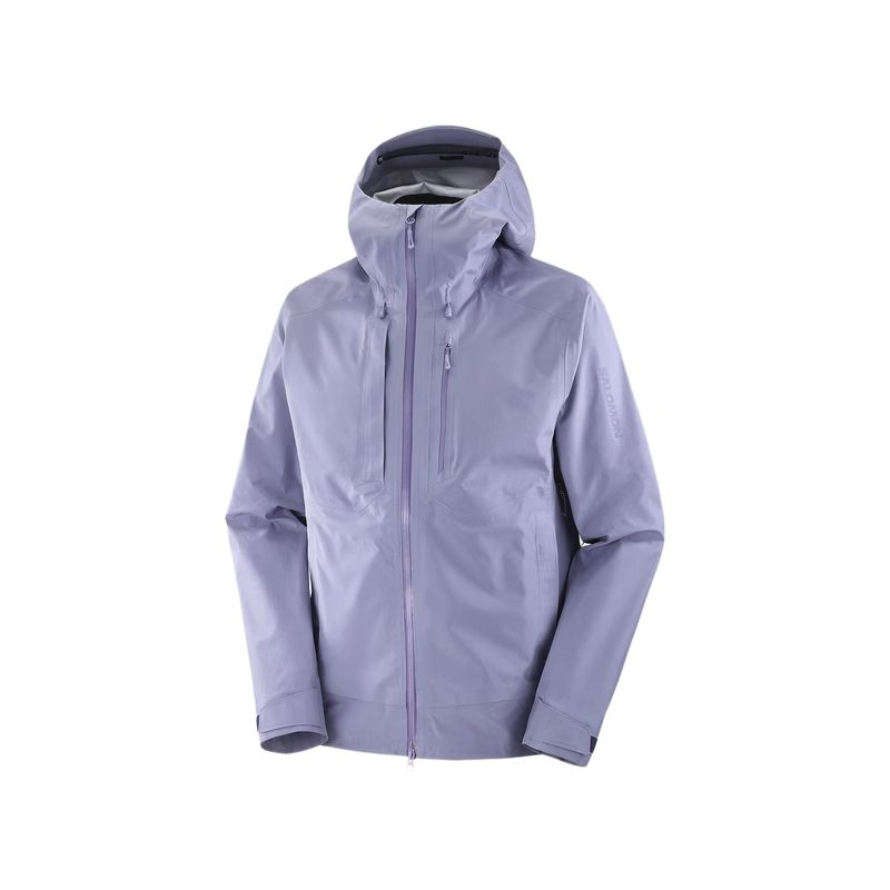 SALOMON Salomon OUTLINE Gore-Tex 3L GTX® M mountain outdoor natural hard-shell long-sleeved SS25 waterproof, windproof, breathable and wear-resistant jacket for men, iris purple