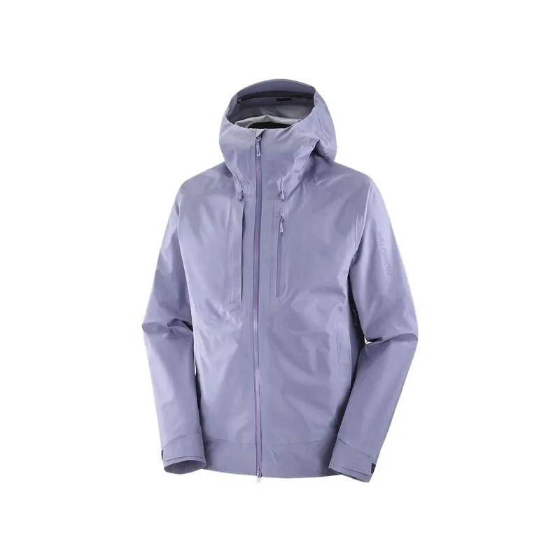 SALOMON OUTLINE SS25 Waterproof, Windproof, Breathable, And Abrasion Resistant Windbreaker Jacket Men's Iris Purple