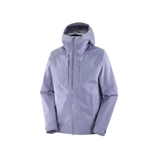 SALOMON OUTLINE SS25 Waterproof, Windproof, Breathable, And Abrasion Resistant Windbreaker Jacket Men's Iris Purple