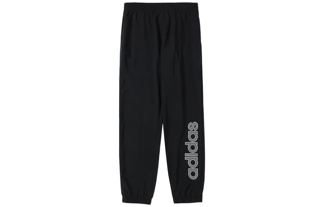 Adidas Neo Knitted Sweatpants Men's Black Moderate Cuffed Pants