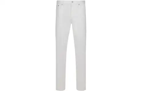 DIOR X Sacai Jeans Men's White Moderate Slim Fit Pants
