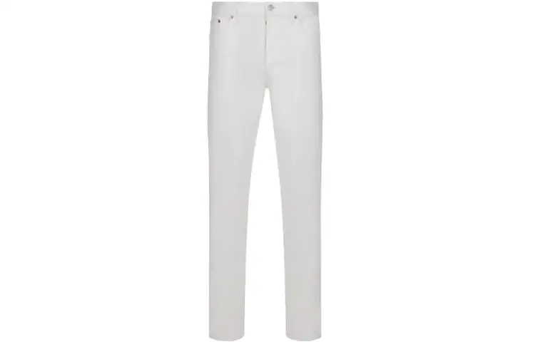 DIOR X Sacai Jeans Men's White Moderate Slim Fit Pants