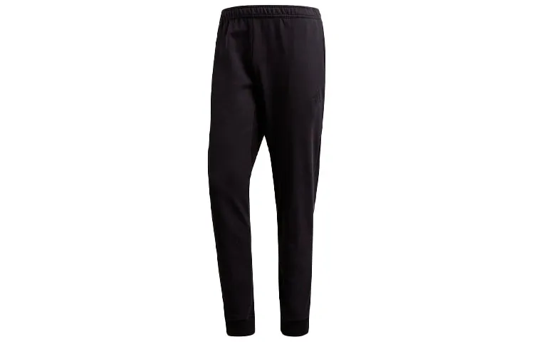 Adidas Knitted Sweatpants Men's Black Moderate Straight Fit Pants