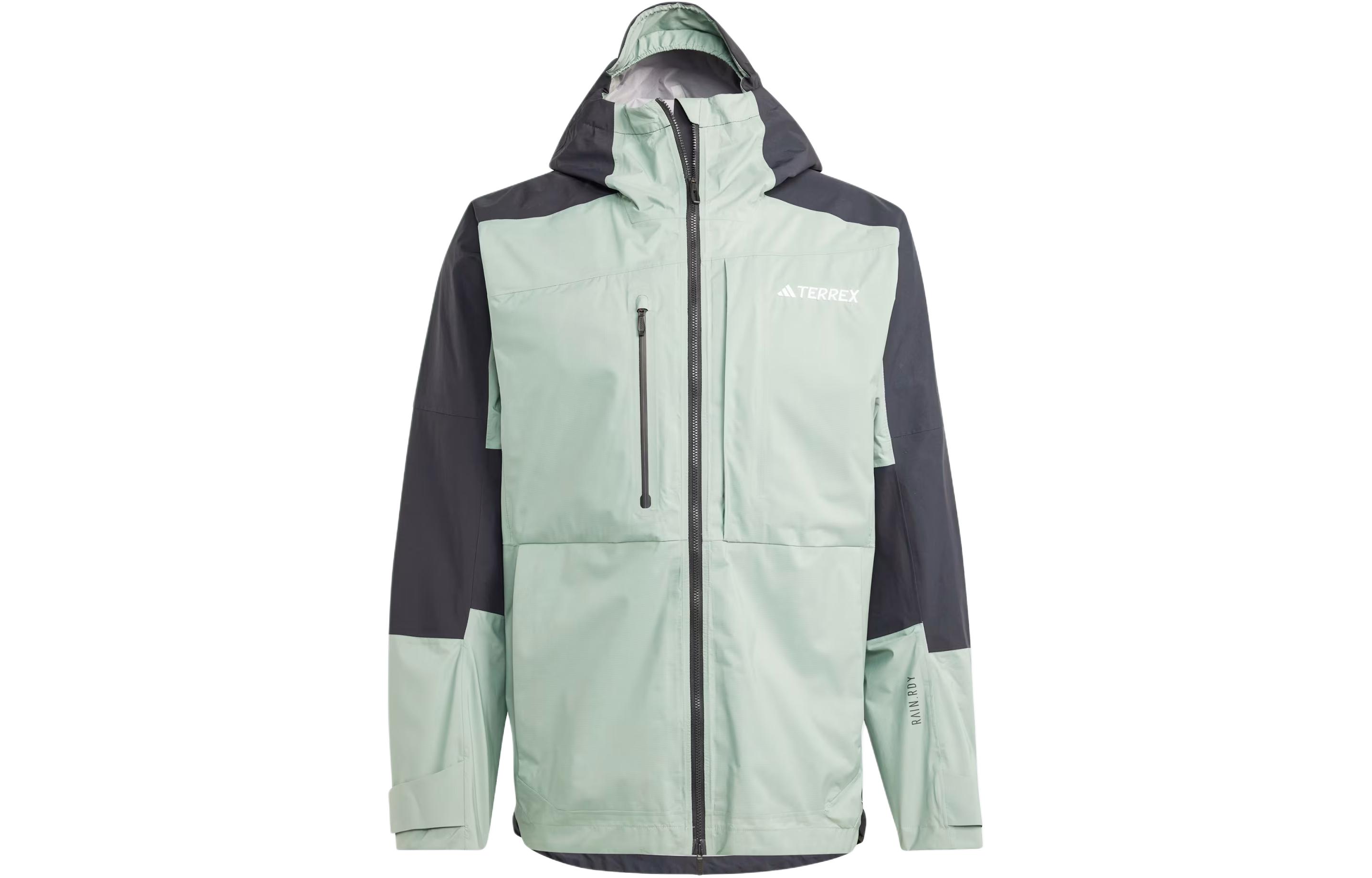 Adidas Terrex Xploric Rain.Rdy Hiking Jacket Jackets & Coats Men's Silver Green