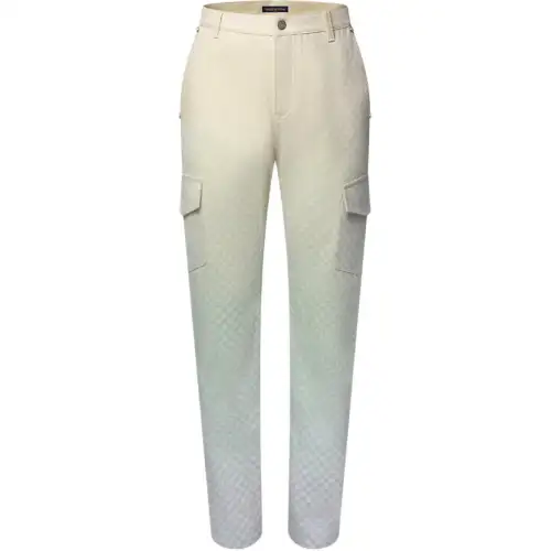 LOUIS VUITTON Damier Gradient Jacquard Denim Cargo Pants