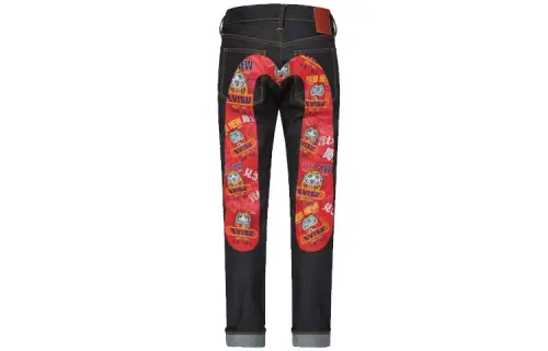 EVISU Jeans Men's Denim Blue Moderate Tapered Pants