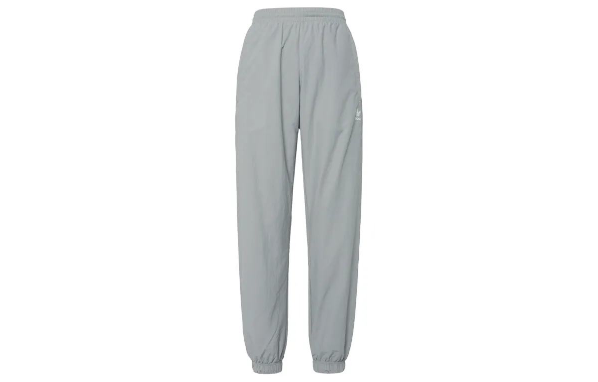 Adidas Knitted Sweatpants Men's Light Gray Moderate Cuffed Pants