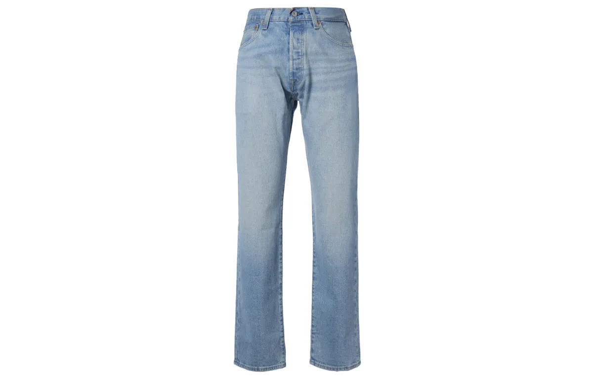 Levis mid-rise straight-leg jeans