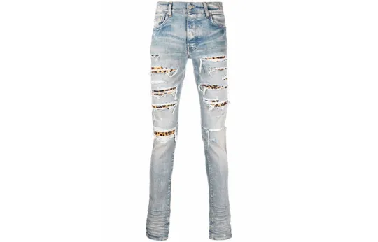 AMIRI Leopard Thrasher Skinny Fit Jeans