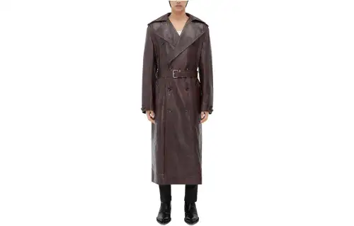 Bottega Veneta Trench Coat Men's Brown