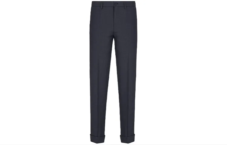 DIOR Quarterly New Products Casual Pants Men's Blue Moderate Straight Fit Pants