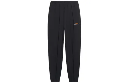 Balenciaga Knitted Sweatpants Men's Black Moderate Straight Fit Pants