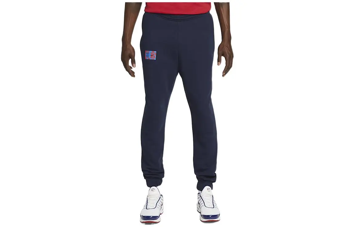Nike Knitted Sweatpants Men's Obsidian Color Moderate Slim Fit Pants