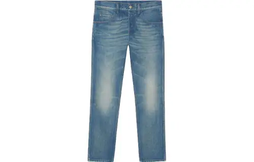 【Previous Season】Denim tapered pant with tiger
