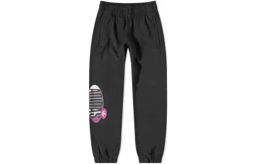 Adidas Originals Knitted Sweatpants Men's Black Moderate Straight Fit Pants