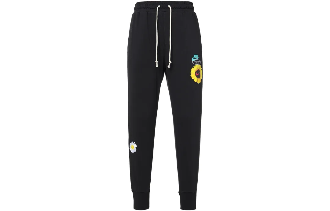 Nike Knitted Sweatpants Men's Black Moderate Cuffed Pants