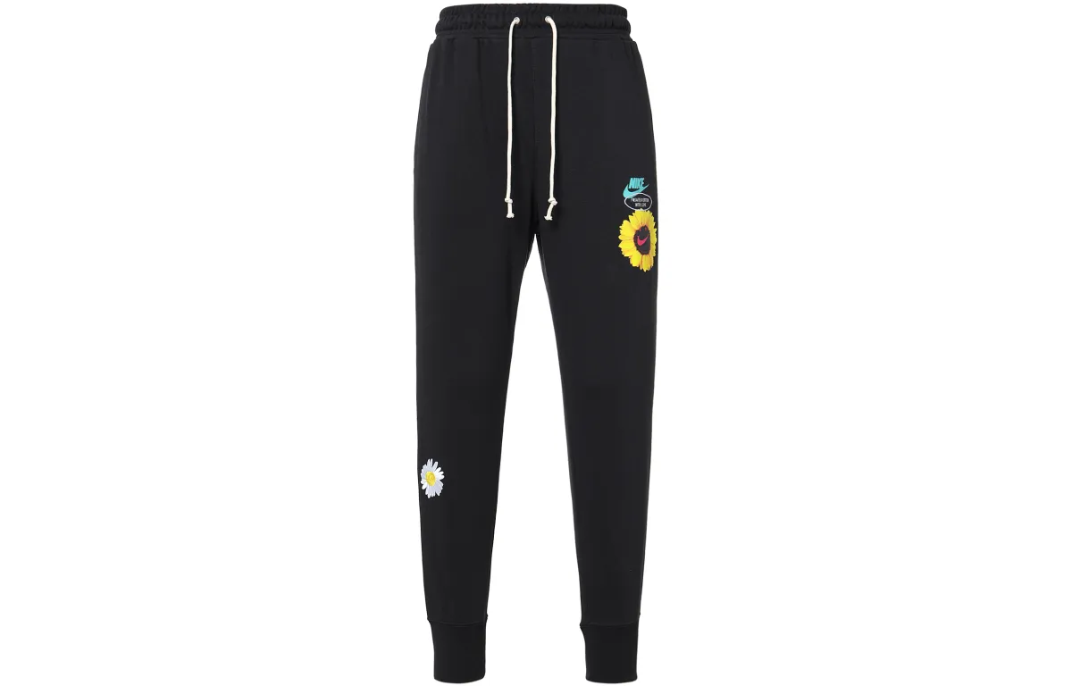 Nike Knitted Sweatpants Men's Black Moderate Cuffed Pants