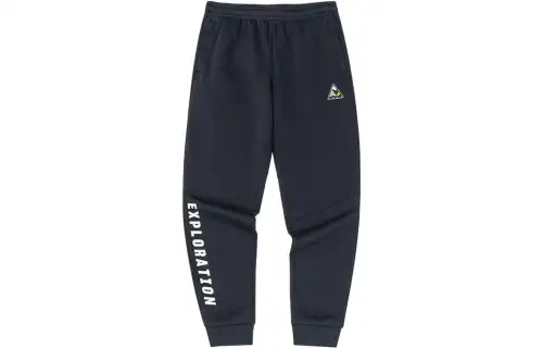 ANTA Variety Training Collection Knitted Sweatpants Men's Black Thickened Cuffed Pants