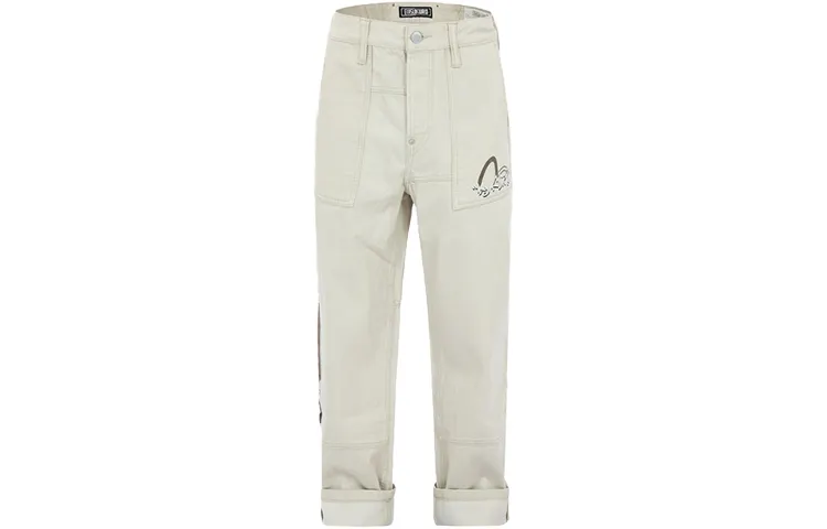 EVISU Jeans Men's Oat Moderate Straight Fit Pants