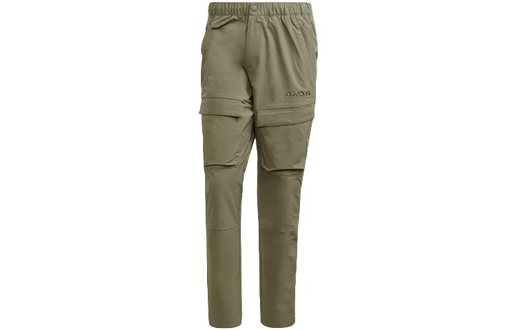Adidas Knitted Sweatpants Men's Ruins Green Moderate Straight Fit Pants