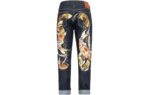 EVISU Jeans Men's Denim Blue Moderate Straight Fit Pants
