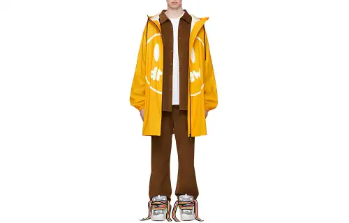 Drew House Smiley Collection Trench Coat Men's Gold