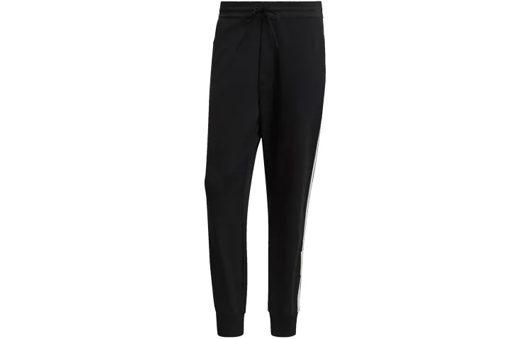 Y 3 Knitted Sweatpants Men's Black Moderate Tapered Pants