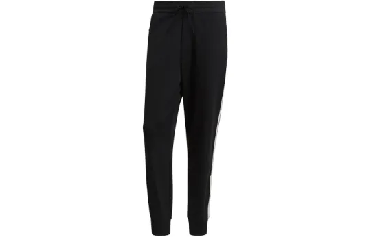 Y 3 Knitted Sweatpants Men's Black Moderate Tapered Pants