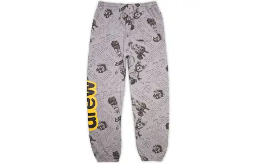 Drew house Letter Logo Series Knitted Sweatpants Unisex Heather Gray Moderate Cuffed Pants