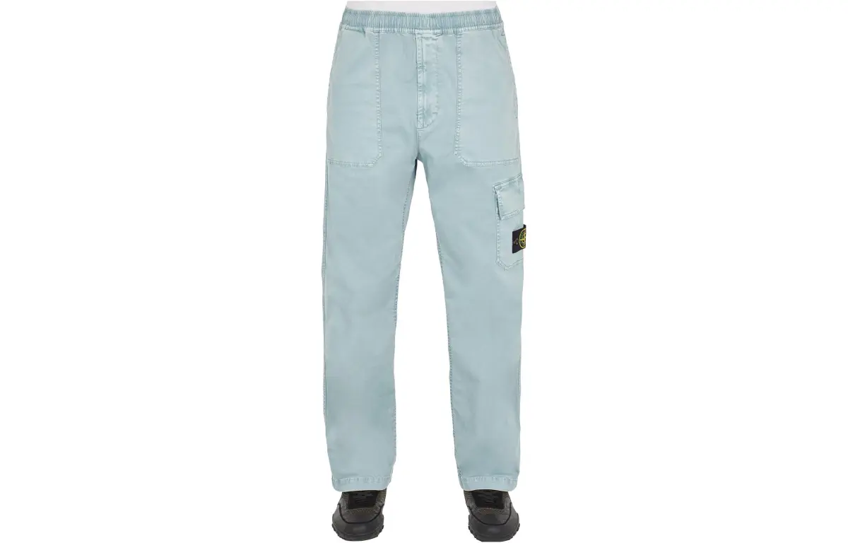 STONE ISLAND Cargo Pants Unisex Sky Blue