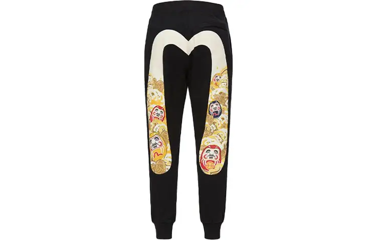 EVISU SS21 Knitted Sweatpants Men's Black
