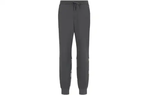 ARMANI EXCHANGE Knitted Sweatpants Men's Gray Moderate Cuffed Pants