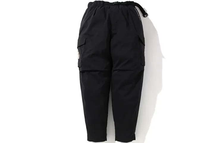 A BATHING APE Casual Pants Men's Black Moderate Cuffed Pants